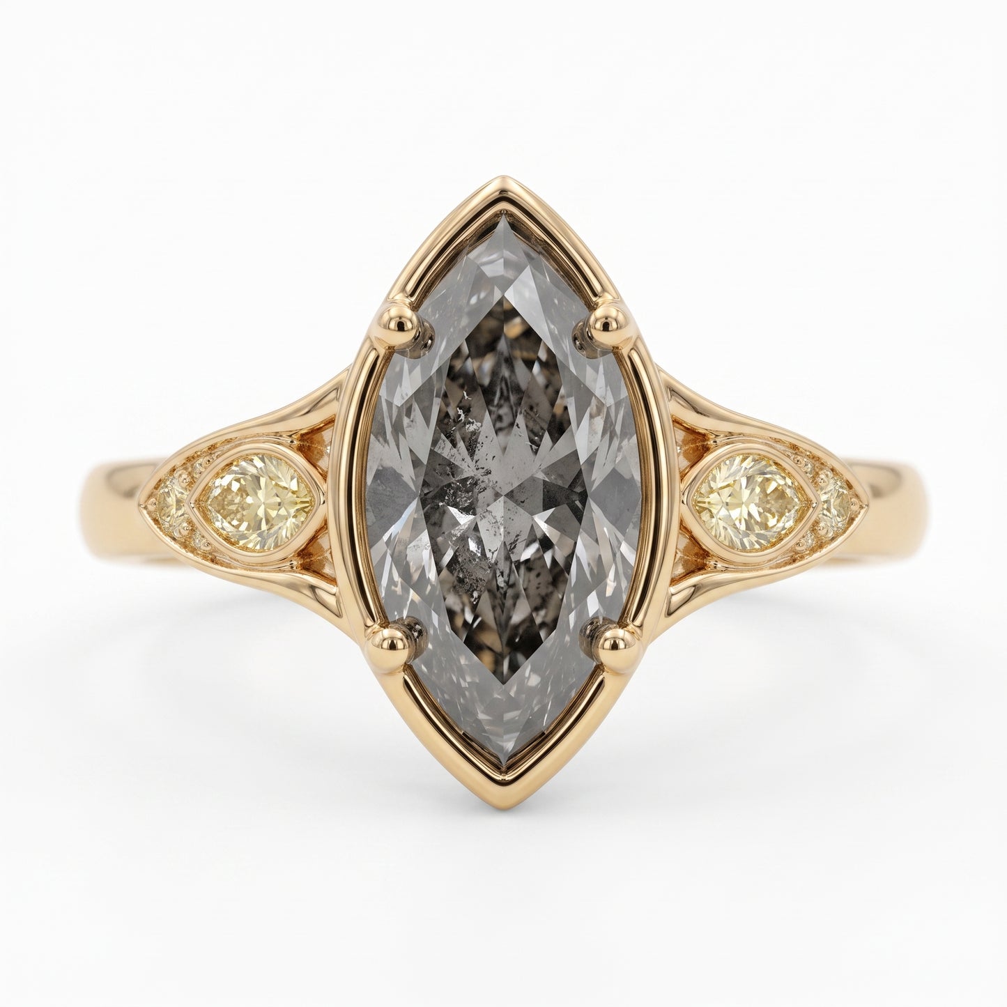 Vintage 1.5CT Marquise Cut Moissanite Engagement Ring