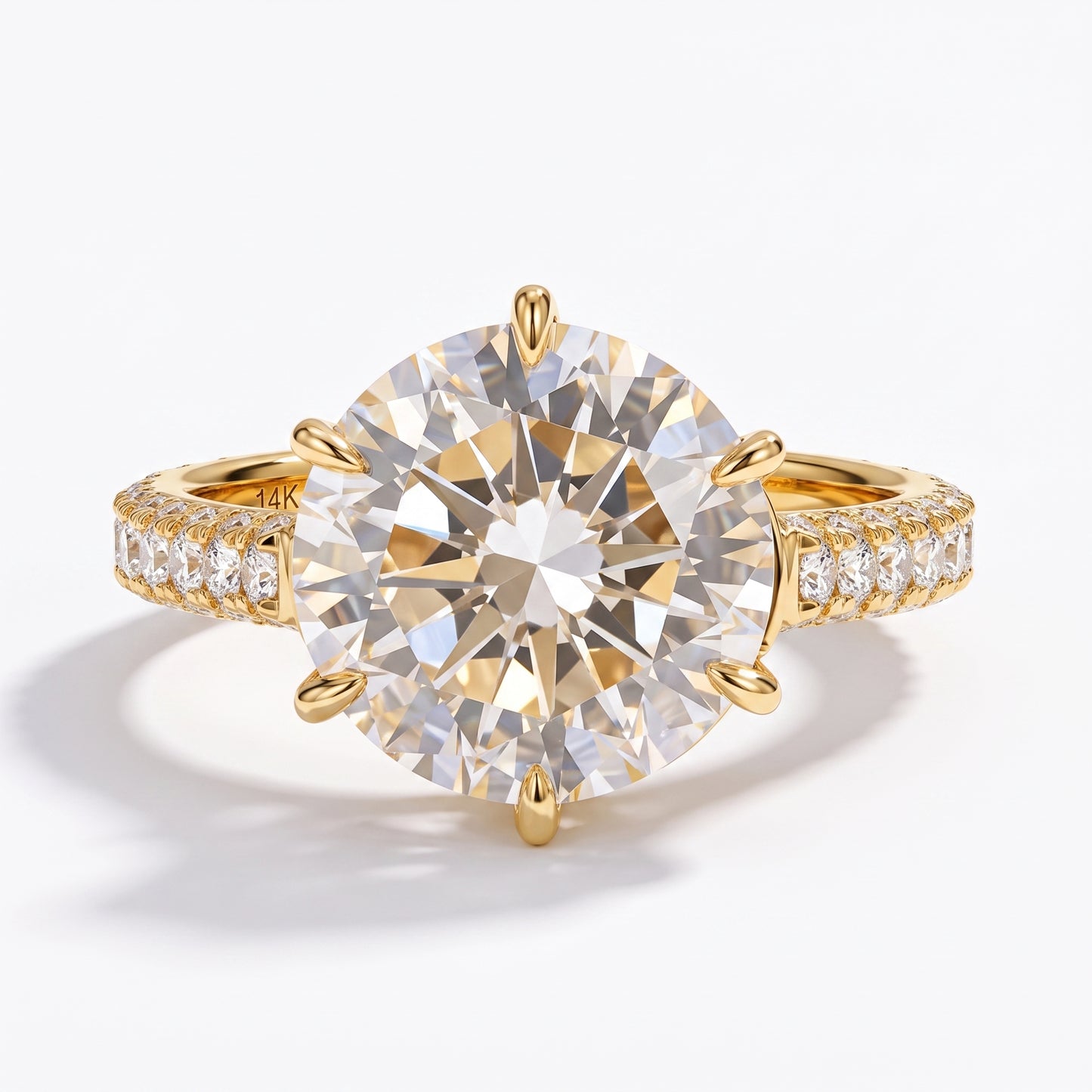 2.00ct Round Cut Paved Lab-Grown Engagement Ring