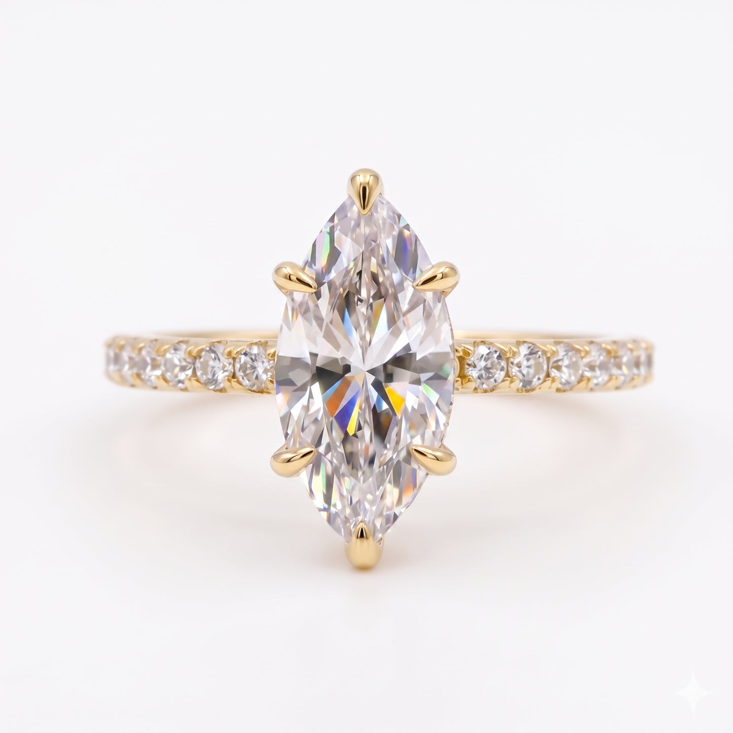 13x6.5 mm Marquise cut Lab-Grown engagement ring