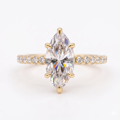 13x6.5 mm Marquise cut Lab-Grown engagement ring