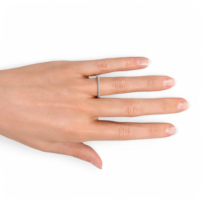 VS/G 0.300Ct Lab-Grown Eternity Ring Womens Wedding Band 14k White Gold