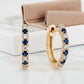 Diamond & Sapphire Petite Hoop Earrings