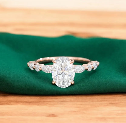 2.30 ct Oval Lab-Grown Diamond Engagement Ring
