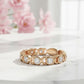 14K Gold Bezel Lab Diamond Eternity Ring