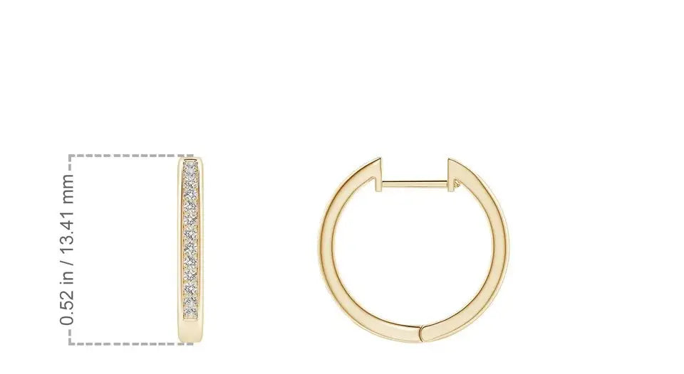 Pave-Set Lab Diamond Hoops 1.00 ct – 14K / 18K