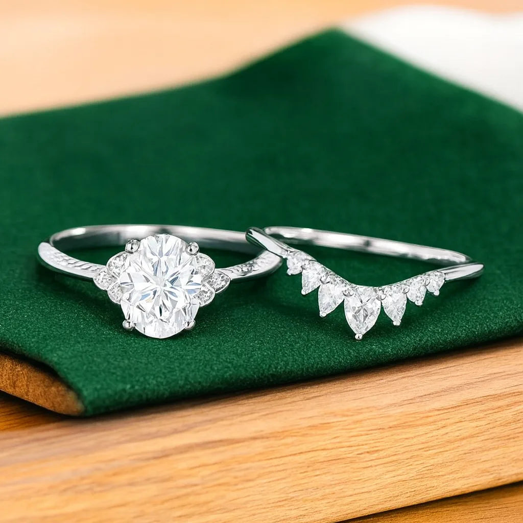 1.71 ct Oval Lab Diamond Engagement Ring | 14K Gold