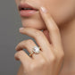 1.60CT Oval Halo Lab Grown Diamond Engagement Ring