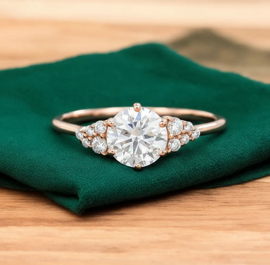 1.14 ct Round Lab-Grown Diamond Engagement Ring – Yellow Gold