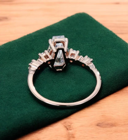 2ct Lab-Grown Coffin Diamond Ring for Unique Brides