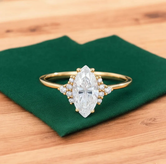 marquise solitaire ring
