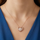 0.100 Ct  Lab-Grown Diamond Heart Necklace