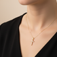 14K Gold Moissanite Cross Necklace – Dainty Religious Jewelry