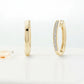 diamond pave earrings hoop
