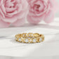 14K Gold Bezel Lab Diamond Eternity Ring