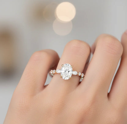 2.30 ct Oval Lab-Grown Diamond Engagement Ring