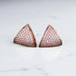 1 Ct Lab Grown Diamond Pavé Triangle Hoop Earrings