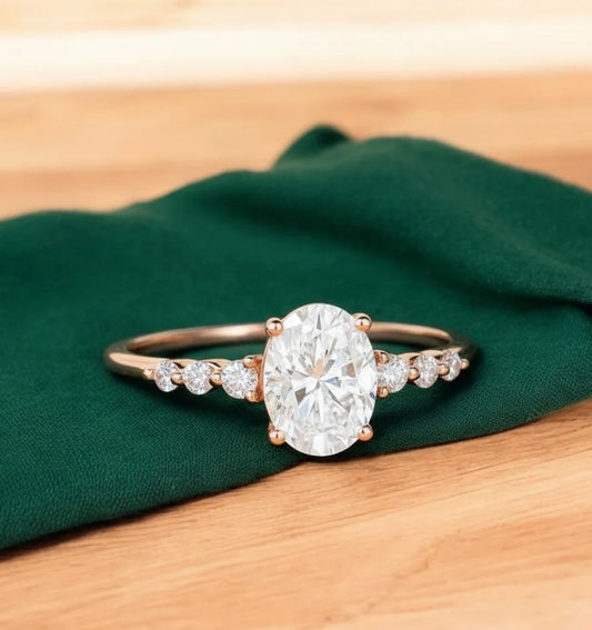 diamond shaped cluster ring