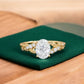 1.36 ct Oval Lab-Grown Diamond Vintage Art Deco Leaf Ring