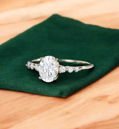 1.660CT Oval Lab Grown Diamond Engagement Ring