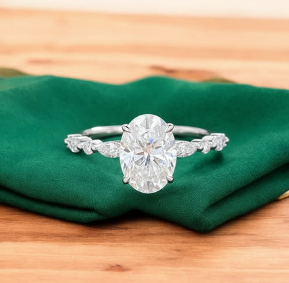 2.90 ct Oval Lab-Grown Diamond Engagement Ring