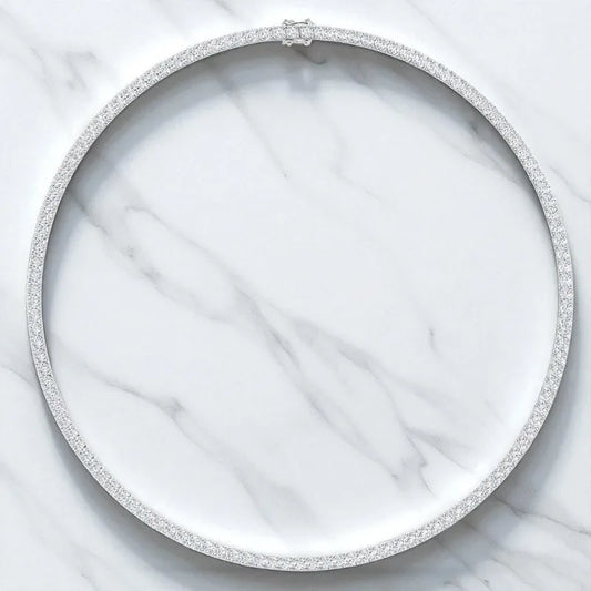 round brilliant diamond necklace
