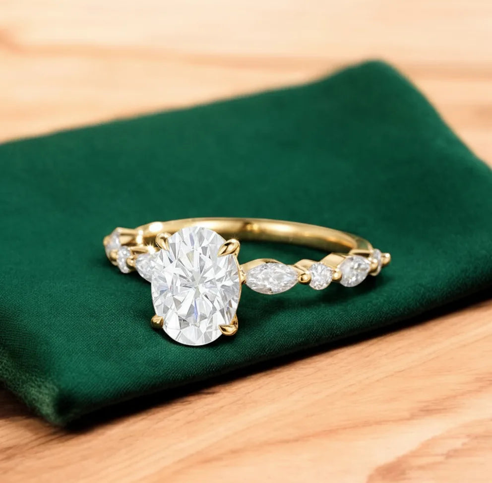 2.30 ct Oval Lab-Grown Diamond Engagement Ring