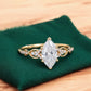 1.60ct Marquise Cut Lab Diamond Engagement Ring