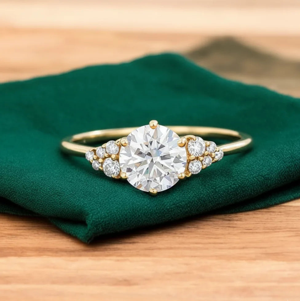 1.14 ct Round Lab-Grown Diamond Engagement Ring – Yellow Gold