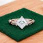 1.50 ct Princess Cut Lab-Grown Diamond Vintage Twist Ring