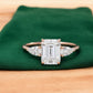 2.10ct Emerald Lab Diamond 3‑Stone Ring – Amavida Jewels