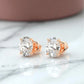 2.00 ct Oval Lab-Grown Diamond Stud Earrings – Rose Gold