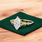 1.60ct Marquise Cut Lab Diamond Engagement Ring