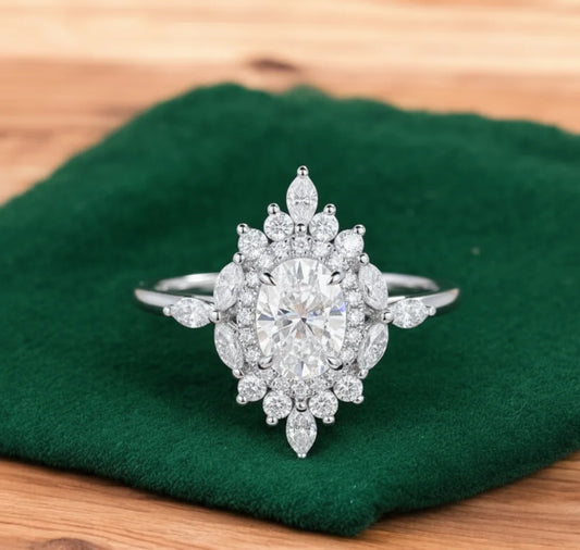 1.22 ct Oval Lab-Grown Diamond Engagement Ring – Rose Gold