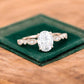 1.25 ct Oval Lab Grown Diamond Engagement Ring • Vintage Rose Gold Ring with Milgrain Detail