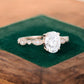 1.25 ct Oval Lab Grown Diamond Engagement Ring • Vintage Rose Gold Ring with Milgrain Detail