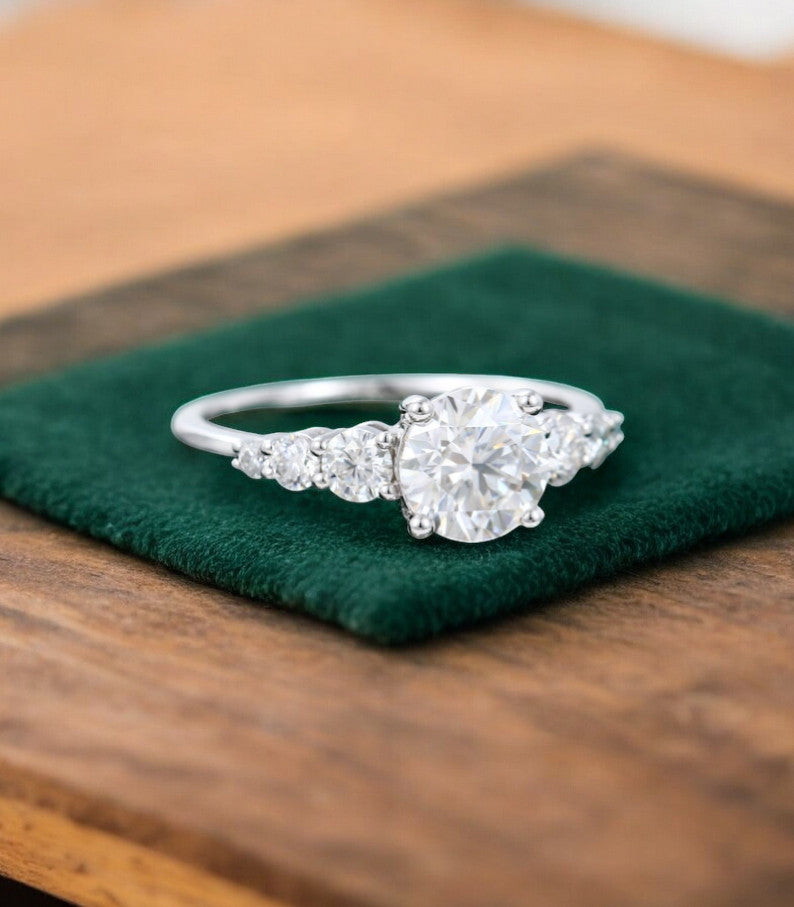 1.00 ct Round Cut Lab Grown Diamond Engagement Ring • Classic 14K/18K Gold Bridal Ring