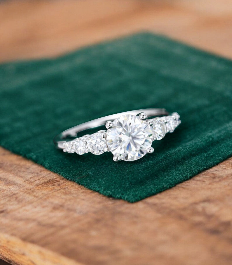 1.00 ct Round Cut Lab Grown Diamond Engagement Ring • Classic 14K/18K Gold Bridal Ring