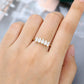 1.50Ct Oval Cut Lab Grown Diamond 5 Stone Engagement Ring • 14K Yellow Gold Band