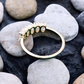 1.50Ct Oval Cut Lab Grown Diamond 5 Stone Engagement Ring • 14K Yellow Gold Band