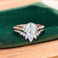 1.710ct Oval Cut Lab Grown Diamond Engagement Ring Set