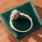1.25 ct Pear Shaped Lab Grown Diamond Engagement Ring • Vintage Halo Ring