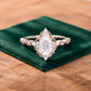 1.25 ct Pear Shaped Lab Grown Diamond Engagement Ring • Vintage Halo Ring