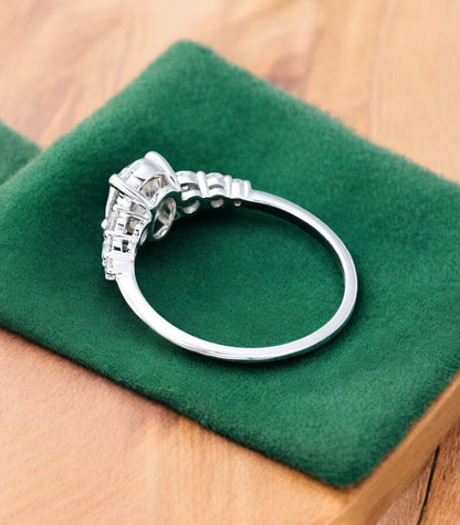 1.25 ct Oval Cut Lab Grown Diamond Engagement Ring • Vintage Inspired Wedding Ring