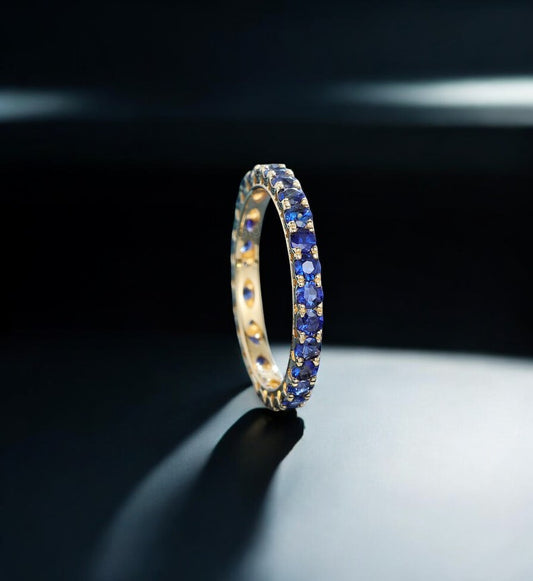 1.20ct Full eternity Sapphire wedding band