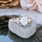 1.25 ct Princess Cut Lab Grown Diamond Engagement Ring • Vintage Rose Gold Bridal Ring