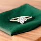 0.50 ct Oval Cut Lab Grown Diamond Engagement Ring • Vintage Diamond Cluster Ring