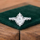 1.25 ct Pear Shaped Lab Grown Diamond Engagement Ring • Vintage Halo Ring