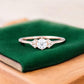 0.90 ct Round Cut Lab Grown Diamond Cluster Engagement Ring • Bridal Wedding Ring