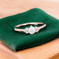 0.90 ct Round Cut Lab Grown Diamond Cluster Engagement Ring • Bridal Wedding Ring