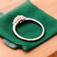 0.90 ct Round Cut Lab Grown Diamond Cluster Engagement Ring • Bridal Wedding Ring